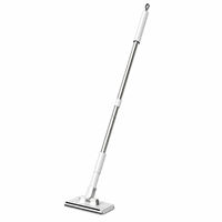 Serpillère plate ultra-mince OEM économique à long manche, options portatives, tête de serpillère de rechange en tissu réutilisable pour le nettoyage domestique