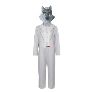 Disfraz de lobo malvado de Bad Guys 2, disfraz de cosplay blanco y azul para niños de 8 a 13 años - Product Image 1