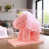 Cadeau de la Saint-Valentin 520 : Rose PE Grande Licorne Haut de Gamme, Cadeau d'Anniversaire Créatif, Fleur Éternelle Faite à la Main pour Usage Intérieur