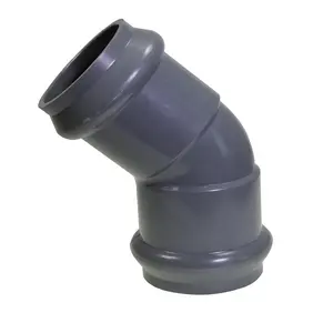 Pntek 63Mm-355Mm Flexibele Lijm Rubber Pvc Fittings Din Socket 45 Graden Elleboog PN10