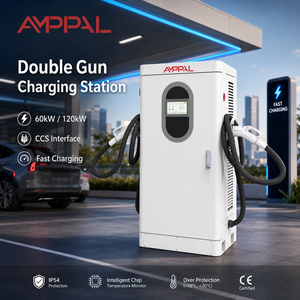 AMPPAL Nouvelle Station de Recharge Rapide DC pour Véhicules Électriques, 60KW-120KW, Interface CCS, 0-200A, sur Pied, pour Usage Commercial - Product Image 1