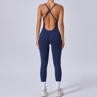 Combinaison de sport moulante pour femme, populaire en gros, pour le yoga, avec dos échancré et effet push-up fessier