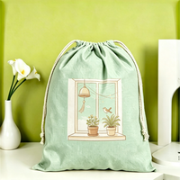 Sac à cordon personnalisé, simple, écologique, à motif de dessin animé, pochette de rangement portable pour cadeaux de salon professionnel et stockage extérieur