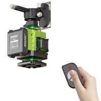 Kit de niveau laser vert industriel OEM 16 lignes - 4x360 4D auto-nivelant avec base rotative pour construction, précision 1mm/7m