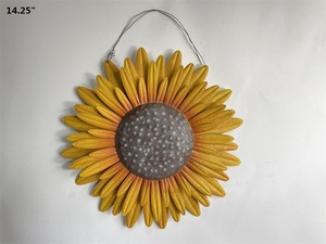 Décoration <span class=keywords><strong>murale</strong></span> en métal en forme de fleur en métal Art mural en métal suspendu pour jardin extérieur maison décoration intérieure - Product Image 4