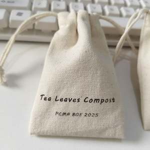 Sacs à cordon en coton et lin personnalisés avec logo 7*10cm, tissu en toile de coton écologique pour bracelets, montres, bagues, pochette anti-poussière - Product Image 5