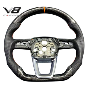 Volant en fibre de carbone véritable V8carbon pour A5 <span class=keywords><strong>S5</strong></span> RS5 Avant B95, accessoires de voiture, pièces automobiles modifiées, style sport racing, personnalisé - Product Image 2
