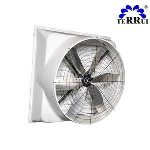 Ventilateur d'extraction industriel Terrui silencieux de <span class=keywords><strong>48</strong></span> pouces avec moteur EC à faible bruit, boîtier insonorisé, contrôle PLC/application, montage mural - Product Image 2