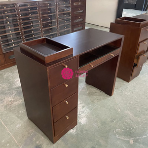 Yicheng beauté vente en gros Simple manucure bureau Salon manucure Table à <span class=keywords><strong>ongles</strong></span> en bois Table de soin des <span class=keywords><strong>ongles</strong></span> meubles de Salon de haute qualité - Product Image 2