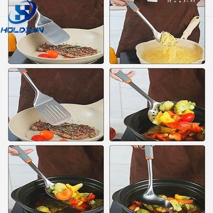 Espátula <span class=keywords><strong>de</strong></span> Cocina Plana y Sólida <span class=keywords><strong>de</strong></span> Acero Inoxidable <span class=keywords><strong>de</strong></span> Grado Alimenticio, Ecológica y Duradera, con Agarre <span class=keywords><strong>de</strong></span> Silicona Antideslizante - Product Image 6
