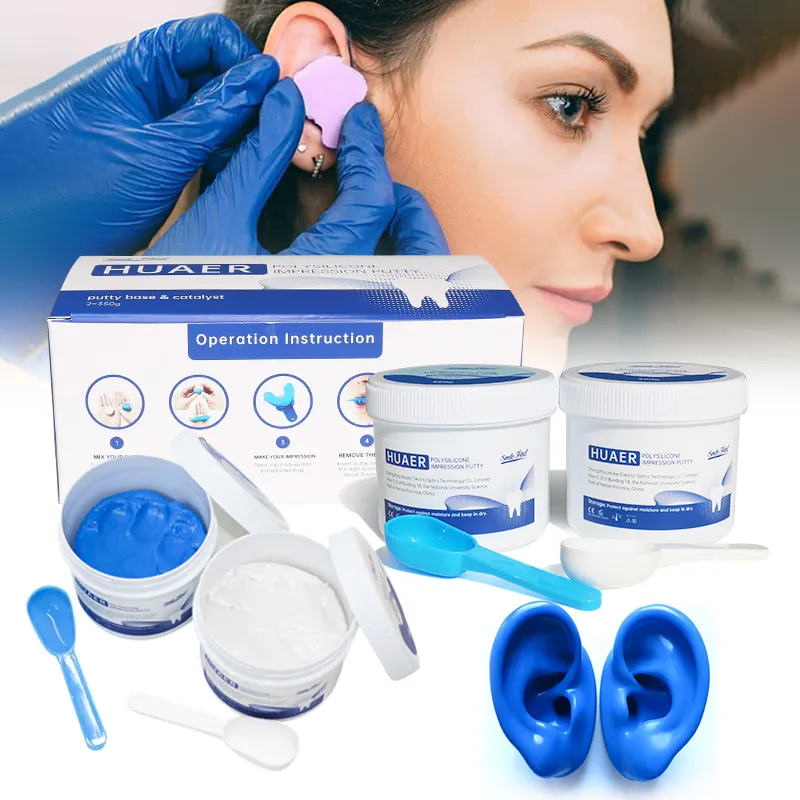 Medical Grade Vps Hearing Aid Faceplate Ear Putty Kit Silicone Consumables Dental Silicon Heavy Body Impression Material