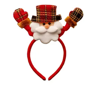 قبعة رأس شجرة عيد الميلاد إكسسوارات شعر أعياد الكريسماس لعام 2024 مبيع بالجملة قبعة سانتا للنساء ديكورات الكريسماس