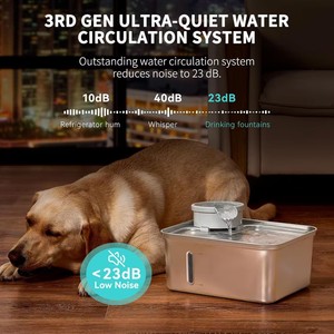 Distributeur d'eau pour animaux de compagnie Elecpet <span class=keywords><strong>8L</strong></span> avec filtre, <span class=keywords><strong>fontaine</strong></span> <span class=keywords><strong>à</strong></span> eau pour chat en acier inoxydable, <span class=keywords><strong>fontaine</strong></span> <span class=keywords><strong>à</strong></span> eau pour chien, ultra silencieux - Product Image 5