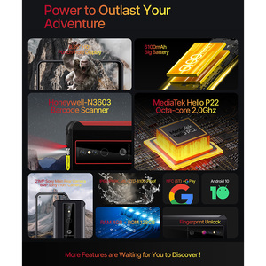 Android 10 portable pda téléphone intelligent robuste NFC 2024 IP68 Android étanche 6050mAh téléphone mobile robuste - Product Image 3