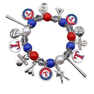 Obral besar gelang liontin Logo kejuaraan <span class=keywords><strong>Texas</strong></span> Rangers perhiasan manik-manik olahraga modis untuk hadiah koleksi penggemar - Product Image 1