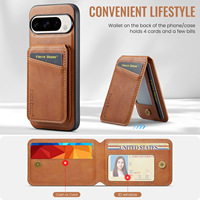 Étui de téléphone portefeuille magnétique puissant de Style affaires pour Google Pixel 8 7 A Pro étui de téléphone portable antichoc en cuir PU pour Pixel 9