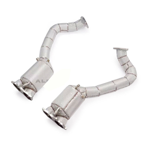 High Flow SS304 Downpipe <strong>Exhaust</strong> with Thermal Insulation Hood Protective <strong>Sleeve</strong> for Porsche 718 GTS 4.0 2018-23 - Product Image 3