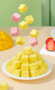 Zhongbao FD Yogurt liofilizado Blueberry Fruit Cubes Sweet 30g Listo para comer a granel OEM ODM OBM - Product Image 6