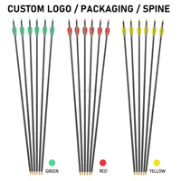 Ejes de flechas HT al por mayor OEM ODM Longitud personalizada Spine 300-1000 Fibra de carbono pura Fibra de vidrio Carbono mixto