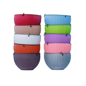 Hanging <b>Baskets</b> Plastic Round Colored With Chain For Wall Mounting And Hanging <b>Display</b> - Product Image 1