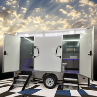 Maisons conteneurs extérieures durables au design moderne, remorque de salle de bain portable, toilettes mobiles, camping, école, maison, bureau, public