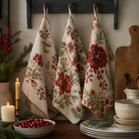Hoshom Essuie-vaisselle 100% coton, serviettes de cuisine personnalisées imprimées, faible MOQ, prix d'usine