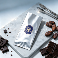 Sacs d'emballage personnalisés imprimés avec fermeture dorsale pour barres énergétiques, granola, noix, chocolat et protéines