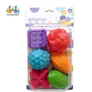 <span class=keywords><strong>Konig</strong></span> niños Vinilo Suave goma bola texturizada táctil bola sensorial bebé juguetes venta al por mayor recién nacido regalo conjunto - Product Image 3