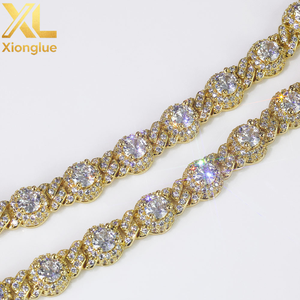 Premium B2B Wholesale VVS Moissanite Round Brilliant <b>Beaded</b> Bracelets S925 <b>Silver</b> Iced Out Hip Hop Jewelry Custom Supplier - Product Image 4
