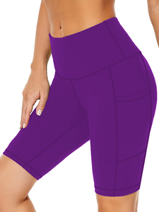 Phụ Nữ Của Tập Luyện Biker Phòng Tập Thể Dục Chạy Yoga Thể Thao Quần Short 8 Inch Thoáng Khí Nén Cao Eo Yoga Quần Short Với Túi - Product Image 3