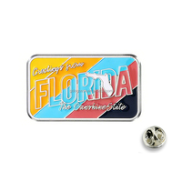 Broches de Moda con Pedrería y Baño de Oro, Diseño de Flamenco, Recuerdo de Florida, Pin de Regalo Ecológico, Tamaño Personalizable, Lujo para Mujer