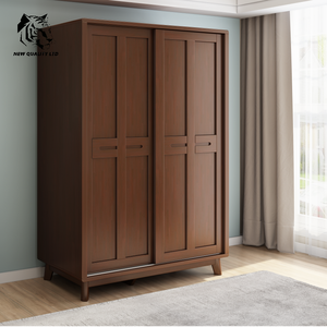 furniture factory low price customized <b>large</b> stock ready to ship storage <b>wardrobe</b> new design house furniture wood slide <b>wardrobe</b> - Product Image 5