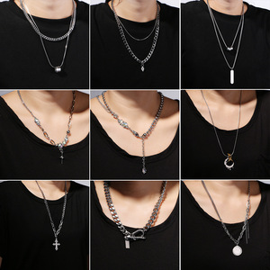 时尚女装简约不锈钢毛衣项链链配件可爱风格嘻哈吊坠壁龛批发 - Product Image 2