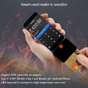 Tbfit xách tay loại C chip Đầu đọc thẻ Nhà Văn OTG di động đầu đọc thẻ tín dụng thanh toán ISO 7816 <span class=keywords><strong>EMV</strong></span> cac IC Đầu đọc thẻ thông minh - Product Image 5