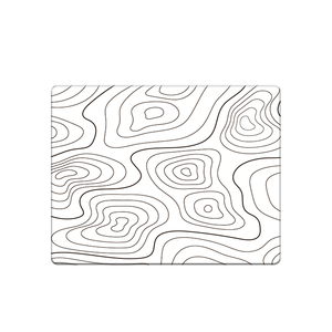 OEM White Contour Topographic Tempered Glass Mousepad Micro Etched Esports Gaming Glass Mouse Pad with Precision Speed for Gamer - Product Image 1