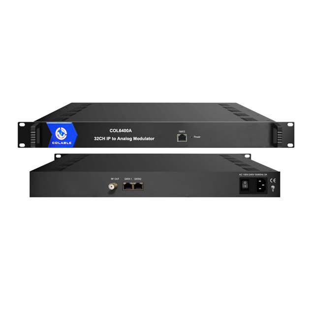 Catv Mpeg4 RF Modulator 32 in 1 Hevc H.265 H.264 Ip to Pal Ntsc Analog Modulator COL6400A