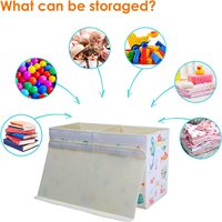 Coffre à jouets avec couvercle rabattable pour enfants, grande boîte de rangement de jouets Oxford pliable avec poignées pour garçons