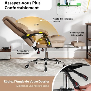 Chaise de bureau avec coussin de dossier épais, chaise de jeu pivotante de bonne qualité, chaise d'ordinateur pour la maison, meubles offrant un <span class=keywords><strong>plaisir</strong></span> pur de la siège. - Product Image 3