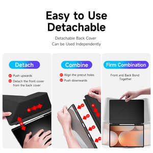 Étui de protection transparent détachable pour tablette avec emplacement pour stylet, adapté aux tablettes Samsung Tab S10 Ultra/S9 Ultra/S8 Ultra - Product Image 3