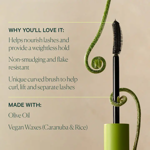 <span class=keywords><strong>Mascara</strong></span> nourrissant végétalien naturel - Allonge et recourbe les cils, waterproof avec brosse <span class=keywords><strong>double</strong></span> face - Product Image 2