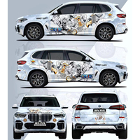 Pembungkus Mobil Vinyl PVC Custom Full Body Satu Bagian Motif Anime Dragon Ball Luffy Berubah Warna Perekat Sendiri