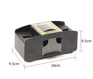 Mélangeur de cartes automatique pour 2 jeux de cartes de poker, idéal pour les soirées de jeux et les jeux à boire, fabriqué au Texas - Product Image 2