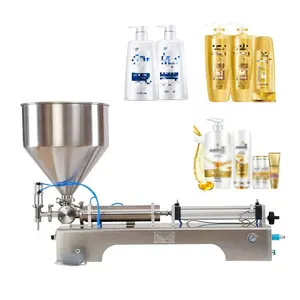 Paste Filling Machine Pneumatic Viscous liquid Chili Sauce Gel Peanut Butter with Conveyor Packaging Production