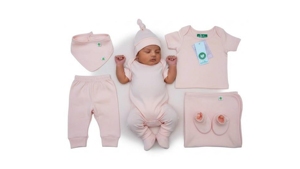 Ropero de Bebé Recién Nacido de Primera Calidad, Lino y Algodón a Rayas, Transpirable, para Bebés y Niños Pequeños - Product Image 2