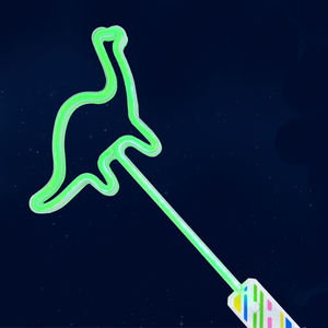 Dinosaurio neón brillante LED fiesta palo intermitente tipo cualquier forma de estrella para la escuela de Pascua graduación conciertos de Acción de Gracias fiestas - Product Image 3