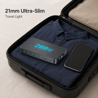 Station de charge GaN 288W 6C2A 8 ports, chargeur de bureau PD 100W PPS ultra-fin pour ordinateur portable iPhone, directement de l'usine