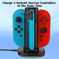 Nouvelle station de charge individuelle de chargeur multiple de LED pour Nintendo Switch 2 Joycon