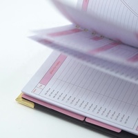 2024 A5 étudiant anglais cahier Agenda planificateur mensuel hebdomadaire quotidien cahier à spirale Art papier couverture cadeau