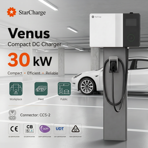 เครื่องชาร์จรถยนต์ไฟฟ้า Starcharge Venus Compact DC พร้อมหน้าจอสัมผัส 7 นิ้ว ระบบป้องกันหลายชั้น มาตรฐาน ISO 15118 สำหรับสถานที่ทำงาน - Product Image 1