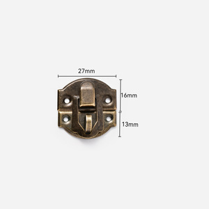 Furniture <b>Lock</b> Iron Bronze Yellow Keyless Traditional Design For Boxes Bags Hardware Accessory - Product Image 3